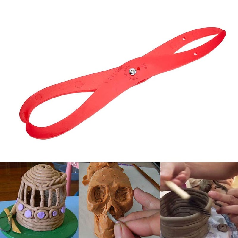 DIYstore 6" Length Bent-Leg Plastic Caliper Clay Sculpture Ceramic Measuring Pottery Tool for Carving, Shaping, Clay Sculpture, Modeling - Image 3